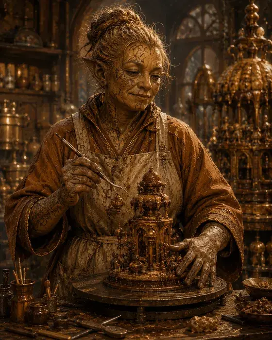 AI-generated portrait of Master Nougatine, a Sugarwell character